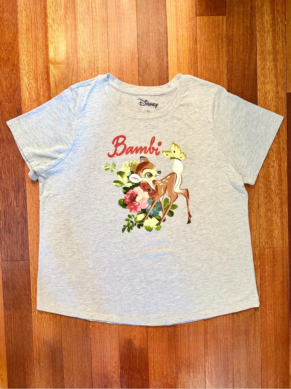 🌟HOST PICK!🌟 Disney’s Bambi 🦌💕 Butterfly Floral Scene Women’s Cut Tee - Picture 2 of 4
